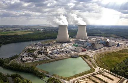 La centrale nucléaire de Nogent-sur-Seine en test, une petite...