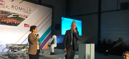 Guillaume Pépy visite "l'Usine du Future" de Romilly