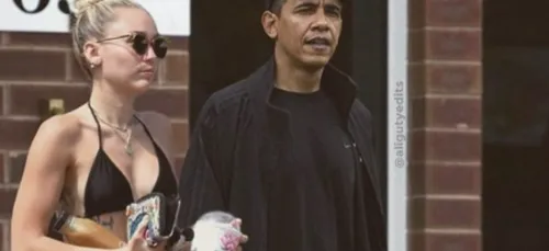 Que fait Miley Cirus avec Barack Obama ?