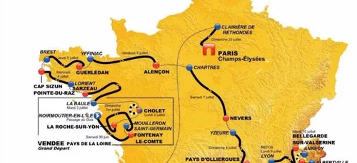 Départ en Vendée, passage en Bretagne : le parcours du Tour de...