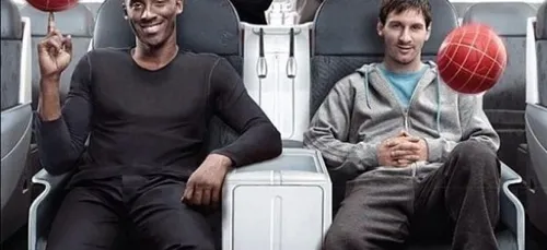 Kobe Bryant  balance un dossier à propos de Lionel Messi