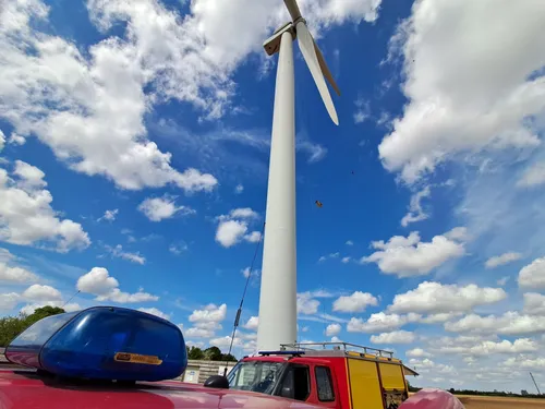 🔊Un technicien secouru à 80 mètres de hauteur