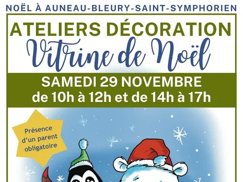 AUNEAU - Atelier : Décoration vitrine de Noël