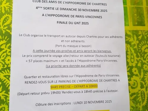 CHARTRES - Sortie à l'hippodrome de Vincennes par les amis de...