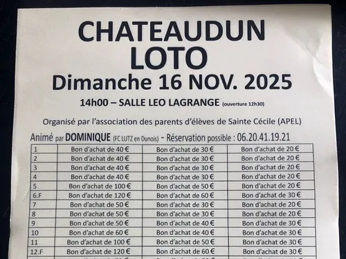 CHÂTEAUDUN - Loto de l'APEL Sainte-Cécile