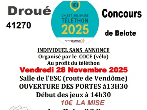 DROUÉ (41) - Concours de belote