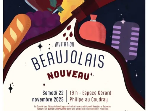 LE COUDRAY - Soirée Beaujolais Nouveau du comité des fêtes