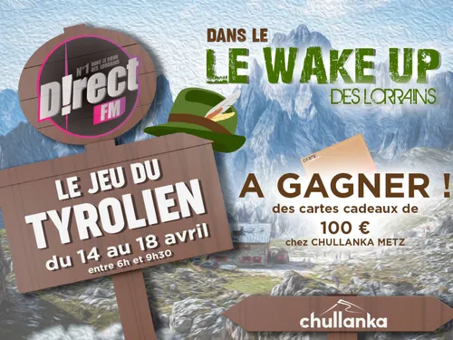 A gagner cette semaine dans le Wake Up des Lorrains : votre carte...