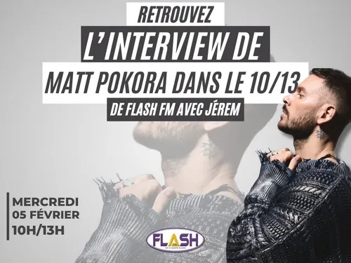 Matt Pokora en interview sur Flash FM