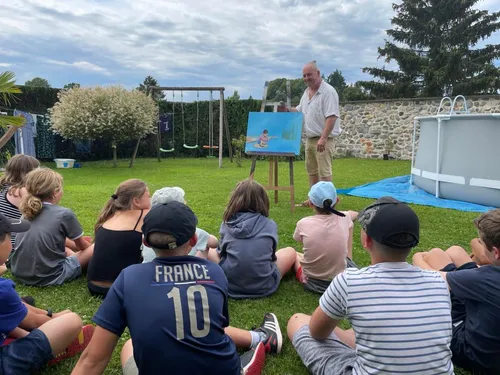 Le peintre Jean-Christophe Carré ouvre son atelier aux enfants