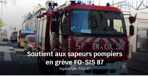 Une cagnotte pour les sapeurs-pompiers de Haute-Vienne en grève