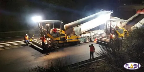 Réfection de chaussées sur l'autoroute A20 entre Le Pôle de Lanaud...