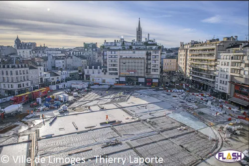 Place de la République : les travaux de réhabilitation avancent bien