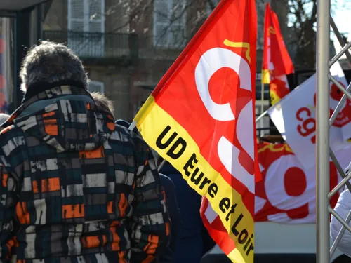 Deuxième journée de mobilisation de l'intersyndicale à Chartres