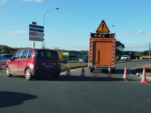 La RN 10 fermée à la circulation à hauteur de Marboué