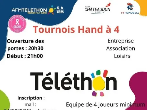 CHÂTEAUDUN – Tournois Hand à 4 au profit du Téléthon
