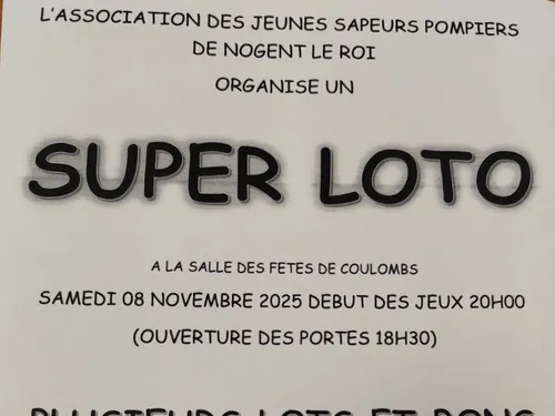 COULOMBS - Loto des Jeunes sapeurs-pompiers de Nogent-le-Roi