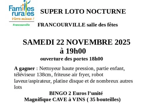 FRANCOURVILLE - Loto des Familles Rurales