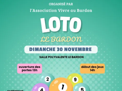 LE BARDON (45) - Loto de l'association Vivre au Bardon