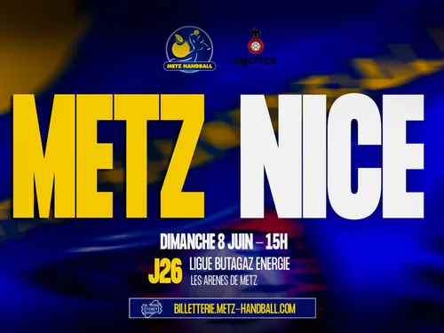 Metz Handball : Vos places pour le match face à l'OGC Nice