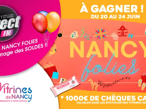 1000€ de chèque cadeau à aller dépenser dans les Vitrines de Nancy