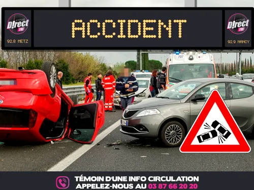 Info trafic : un accident et des bouchons à la hauteur de Kanfen