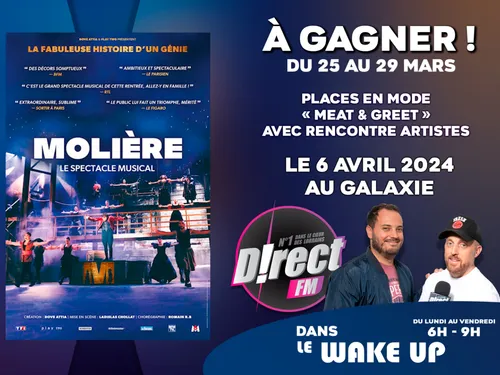 A gagner : vos places pour "Molière, le spectacle musical" au...