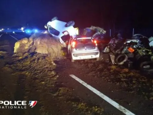 Deux blessés dans un accident sur l'A20 bloquée par des agriculteurs