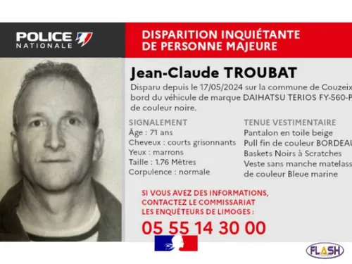 Disparition inquiétante d'un septuagénaire à Couzeix 