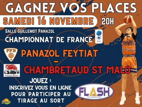 Gagnez vos places pour le match du Panazol Feytiat Basket -...