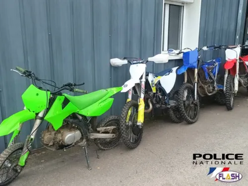 Quatre motos cross volées saisies, après des rodéos urbains à Limoges