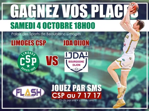 Basket Betclic Elite : Gagnez vos places pour Limoges CSP / JDA Dijon