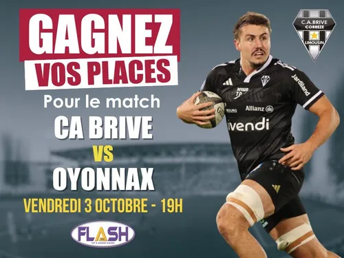 Gagnez vos places pour CA Brive contre Oyonnax