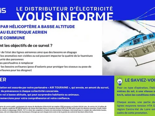 Un survol d’hélicoptère à basse altitude de la...