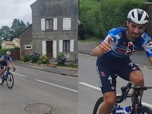 Maroilles : Julian Alaphilippe s’entraine en Avesnois