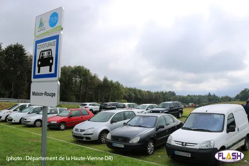 Le département ouvre sa 18ème aire de covoiturage à Bonnac-la-Côte
