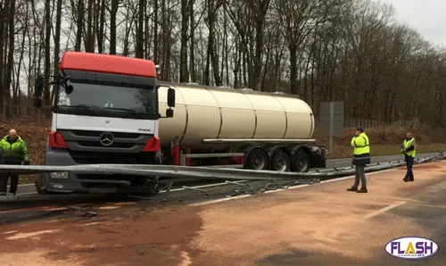 Un camion citerne accidenté à Landouge