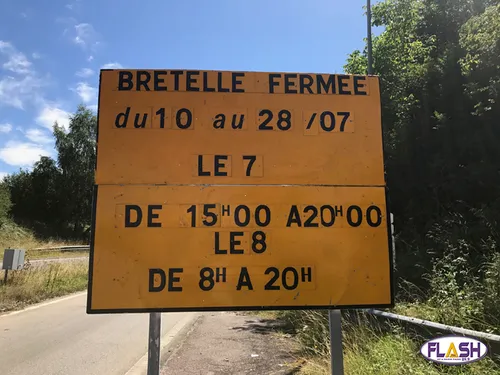 Gestion du trafic avec des fermetures de bretelles d'accès à l'A20