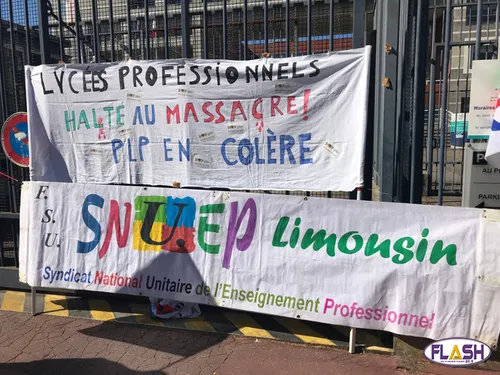 Mobilisation contre la réforme "Blanquer" de la voie professionnelle