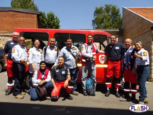Retour des Pompiers de l'urgence internationale à Limoges