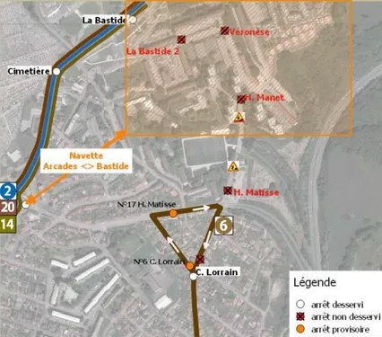 Travaux à la Bastide : Transports à la demande