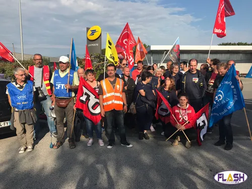 95% de grévistes sur le site courrier de la Poste de Feytiat