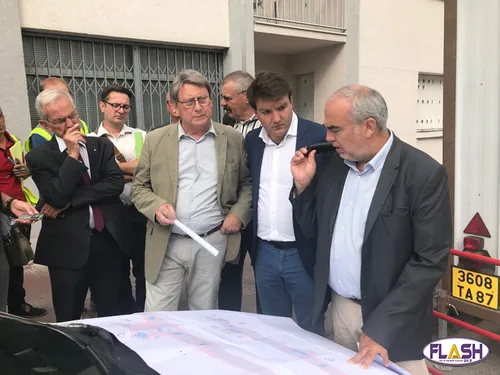 Visite de chantier de l'Avenue des Ruchoux à Limoges