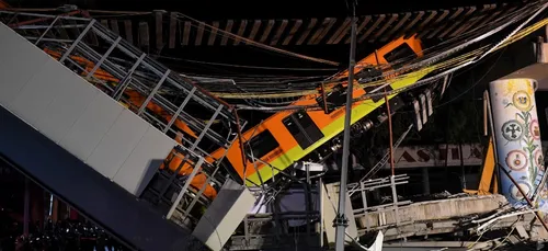 Effondrement d'un pont du métro aérien à Mexico: au moins 23 morts...