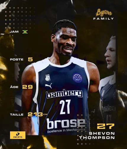 [ SPORT ] Basketball/ProA: Shevon Thompson, nouveau pivot des BYers !