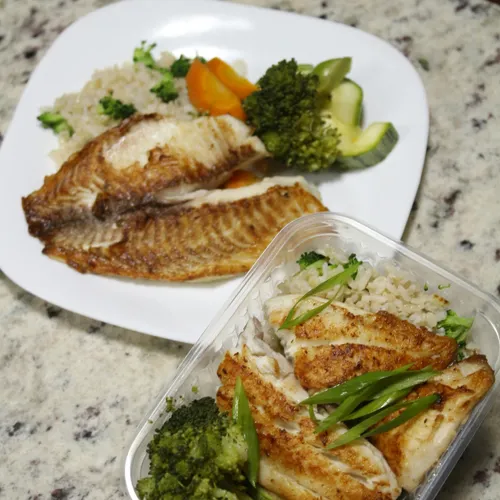 Filets de cabillaud et et légumes