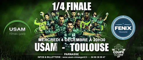 [ SPORT - HANDBALL ] 1/4 DE FINALE COUPE DE LA LIGUE EHF: USAM /...