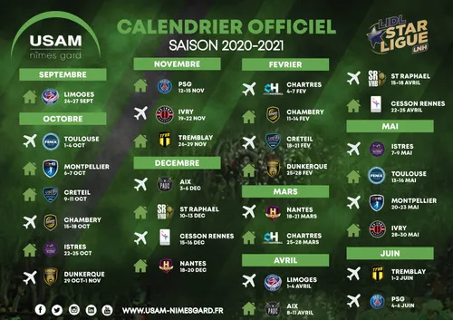 [ SPORT - HANDBALL ] Le calendrier officiel de la Lidl Starligue...