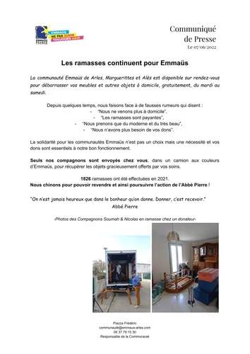 [ SOCIETE ] Les ramassages continuent pour Emmaüs