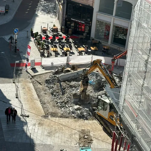 Les travaux de la Place des Victoires à Mulhouse